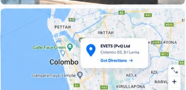 EVETS Colombo Office Location Map