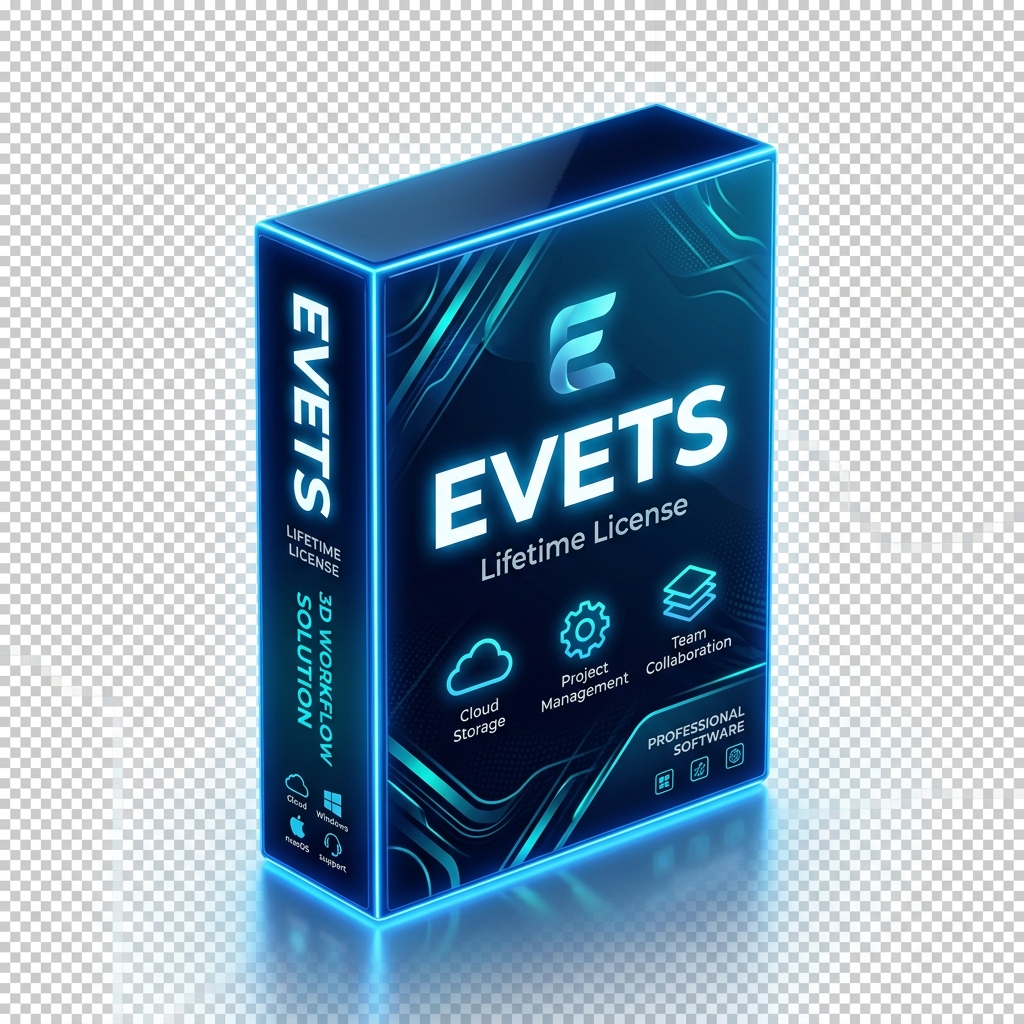 EVETS Lifetime License 3D Software Box